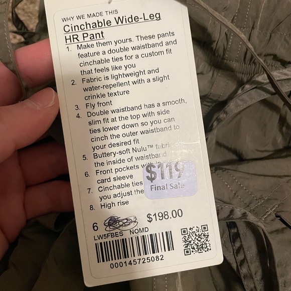 Lululemon Cinchable Wide-Leg High-Rise Pant - Picture 2 of 2